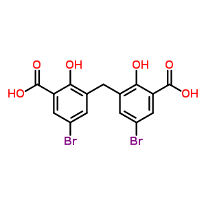 5-Bromo-3-[(5-bromo-3-carboxy-2-hydroxy-phenyl)methyl]-2-hydroxy-benzoic acid Structure,35232-55-4Structure