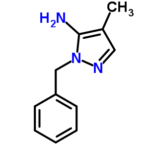 2-Benzyl-4-methyl-2h-pyrazol-3-ylamine Structure,3528-49-2Structure