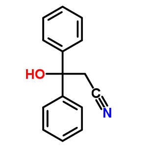 3-Hydroxy-3,3-diphenyl-propanenitrile Structure,3531-23-5Structure