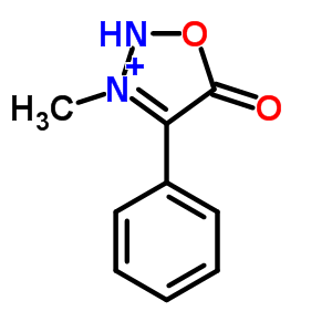 3-Methyl-4-phenyl-1-oxa-2-aza-3-azoniacyclopent-3-en-5-one Structure,35431-71-1Structure