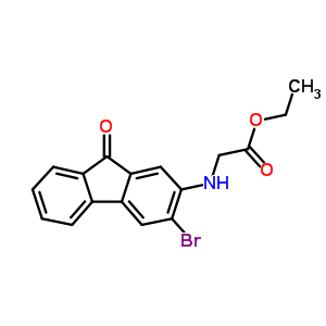 Ethyl 2-[(3-bromo-9-oxo-fluoren-2-yl)amino]acetate Structure,3560-75-6Structure