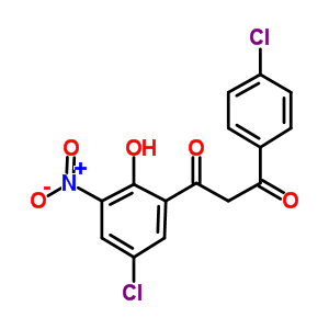 1,3-Propanedione,1-(5-chloro-2-hydroxy-3-nitrophenyl)-3-(4-chlorophenyl)- Structure,357166-57-5Structure