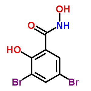 Benzamide,3,5-dibromo-n,2-dihydroxy- Structure,35763-16-7Structure