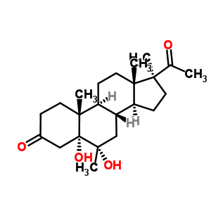 (5R,6s,8s,9s,10r,13s,14s,17s)-17-acetyl-5,6-dihydroxy-6,10,13,17-tetramethyl-2,4,7,8,9,11,12,14,15,16-decahydro-1h-cyclopenta[a]phenanthren-3-one Structure,3577-69-3Structure