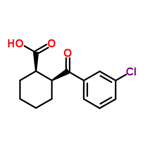 Cis-2-(3-chlorobenzoyl)cyclohexane-1-carboxylic acid Structure,357980-62-2Structure