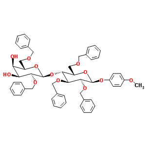 4-Methoxyphenyl 4-o-(2,6-di-o-benzyl-beta-d-galactopyranosyl)-2,3,6-tri-o-benzyl-beta-d-glucopyranoside Structure,358681-61-5Structure