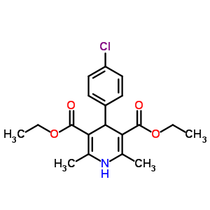 Diethyl 4-(4-chlorophenyl)-2,6-dimethyl-1,4-dihydropyridine-3,5-dicarboxylate Structure,35929-79-4Structure