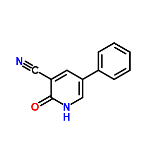 3-Pyridinecarbonitrile 1,2-dihydro-2-oxo-5-phenyl- Structure,35982-93-5Structure