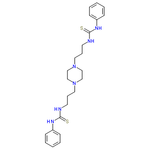 3-Phenyl-1-[3-[4-[3-(phenylthiocarbamoylamino)propyl]piperazin-1-yl]propyl]thiourea Structure,36105-81-4Structure