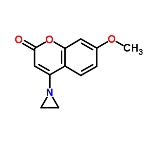 2H-1-benzopyran-2-one,4-(1-aziridinyl)-7-methoxy- Structure,3613-11-4Structure