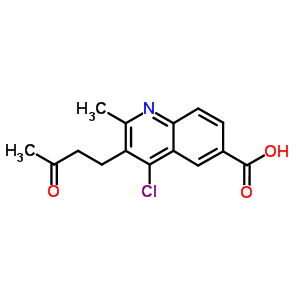 4-Chloro-2-methyl-3-(3-oxo-butyl)quinoline-6-carboxylic acid Structure,36164-39-3Structure