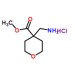 4-(Aminomethyl)tetrahydro-2h-pyran-4-carboxylic acid methyl ester, hydrochloride Structure,362707-24-2Structure