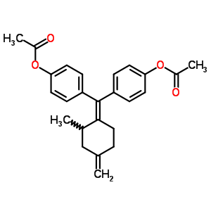 4-[(4-Acetoxyphenyl)(2-methyl-4-methylenecyclohexylidene)methyl ]phenol acetate Structure,36415-56-2Structure