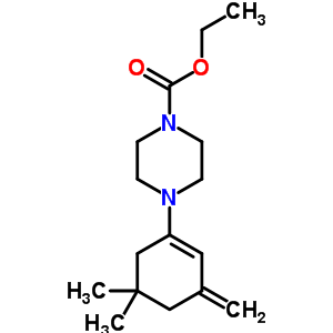 4-(5,5-Dimethyl-3-methylene-1-cyclohexen-1-yl)-1-piperazinecarboxylic acid ethyl ester Structure,36755-25-6Structure