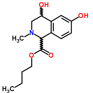 1,2,3,4-Tetrahydro-4,6-dihydroxy-2-methyl-1-isoquinolinecarboxylic acid butyl ester Structure,36769-46-7Structure