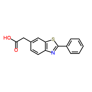 2-Phenyl-6-benzothiazoleacetic acid Structure,36782-39-5Structure