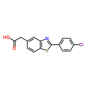 2-(4-Chlorophenyl)-5-benzothiazoleacetic acid Structure,36782-49-7Structure