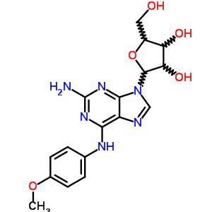 Adenosine,2-amino-n-(4-methoxyphenyl)-(9ci) Structure,36799-23-2Structure