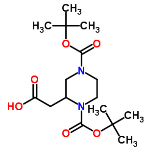 1,4-Di-boc-2-piperazineacetic acid Structure,368442-00-6Structure