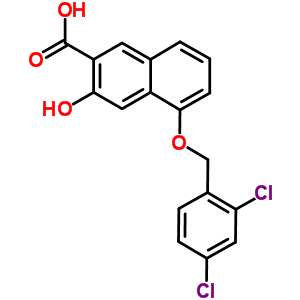 5-[(2,4-Dichlorophenyl)methoxy]-3-hydroxy-naphthalene-2-carboxylic acid Structure,36947-10-1Structure