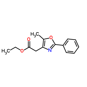 Ethyl 2-(5-methyl-2-phenyloxazol-4-yl)acetate Structure,369631-83-4Structure