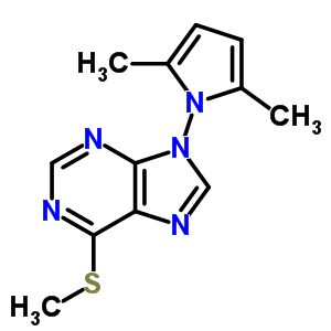 9H-purine,9-(2,5-dimethyl-1h-pyrrol-1-yl)-6-(methylthio)- Structure,37154-81-7Structure