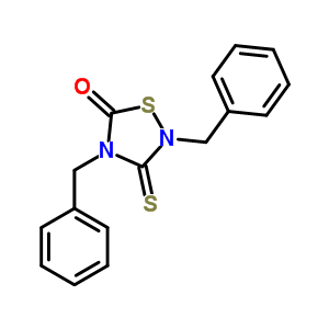 2,4-Dibenzyl-5-oxothiadiazolidine-3-thione Structure,373357-10-9Structure