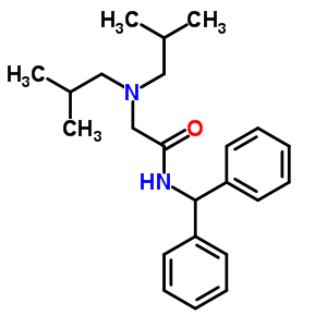 2-(Bis(2-methylpropyl)amino)-n-(diphenylmethyl)acetamide Structure,37390-19-5Structure