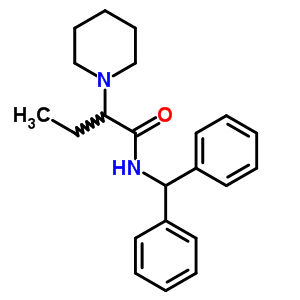 1-Piperidineacetamide,n-(diphenylmethyl)-alpha-ethyl- Structure,37390-25-3Structure