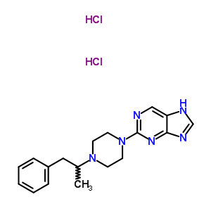 2-(4-(Alpha-methyl)phenethyl-1-piperazinyl)-9h-purine dihydrochloride Structure,37424-74-1Structure