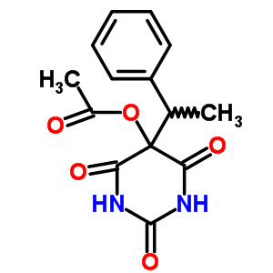 5-(Acetoxy)-5-(1-phenylethyl)barbituric acid Structure,37431-37-1Structure