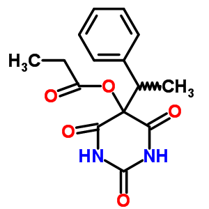 5-(1-Phenylethyl)-5-propionyloxybarbituric acid Structure,37431-38-2Structure