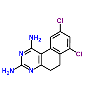 Benzo[f]quinazoline, 1,3-diamino-7,9-dichloro-5,6-dihydro- Structure,37436-47-8Structure