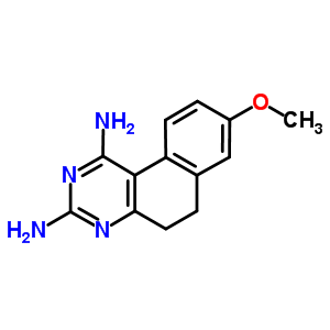 Benzo(f)quinazoline, 1,3-diamino-5,6-dihydro-8-methoxy- Structure,37436-50-3Structure