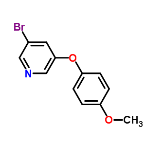 3-Bromo-5-(4-methoxyphenoxy)pyridine Structure,374934-98-2Structure