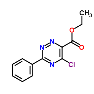 1,2,4-Triazine-6-carboxylic acid, 5-chloro-3-phenyl-, ethyl ester Structure,37539-91-6Structure