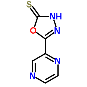 5-Pyrazinyl-1,3,4-oxadiazole-2-thione Structure,37545-39-4Structure