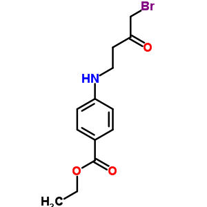 Benzoic acid,4-[(4-bromo-3-oxobutyl)amino]-, ethyl ester Structure,37660-61-0Structure