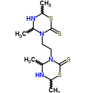 Ethylen-bis-(4,6-dimethyl-tetrahydro-1,3,5-thiadiazin-2-thione) Structure,3773-49-7Structure