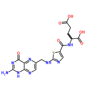 2-[[2-[(2-Amino-4-oxo-1h-pteridin-6-yl)methylamino]1,3-thiazole-5-carbonyl]amino]pentanedioic acid Structure,37746-94-4Structure