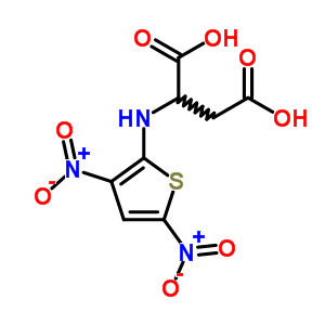 2-[(3,5-Dinitrothiophen-2-yl)amino]butanedioic acid Structure,37791-31-4Structure