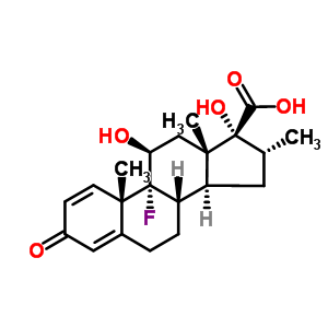 9-Fluoro-11,17-dihydroxy-16alpha-methyl-3-oxoandrosta-1,4-diene-17-carboxylic acid Structure,37927-01-8Structure