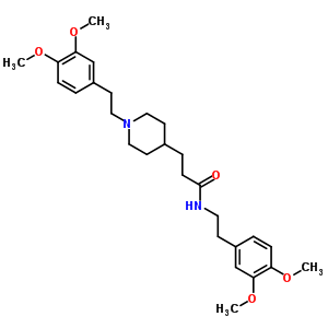 4-Piperidinepropanamide,n,1-bis[2-(3,4-dimethoxyphenyl)ethyl]- Structure,37969-12-3Structure