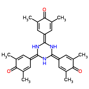 4-[4,6-Bis(3,5-dimethyl-4-oxo-1-cyclohexa-2,5-dienylidene)-1,3,5-triazinan-2-ylidene]-2,6-dimethyl-cyclohexa-2,5-dien-1-one Structure,38013-14-8Structure