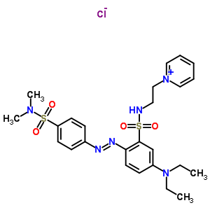 5-Diethylamino-2-[4-(dimethylsulfamoyl)phenyl]diazenyl-n-(2-pyridin-1-ylethyl)benzenesulfonamide chloride Structure,38051-02-4Structure