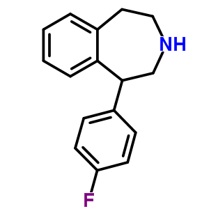 1-(4-Fluorophenyl)-2,3,4,5-tetrahydro-1h-benzo(d)azepine Structure,381249-50-9Structure