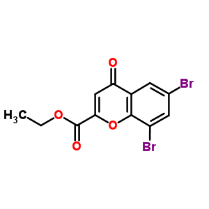 Ethyl 6,8-dibromo-4-oxo-chromene-2-carboxylate Structure,38322-71-3Structure