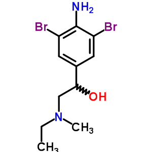 1-(4-Amino-3,5-dibromo-phenyl)-2-(ethyl-methyl-amino)ethanol Structure,38338-84-0Structure