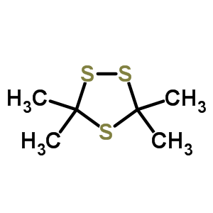 3,3,5,5-Tetramethyl-1,2,4-trithiolane Structure,38348-31-1Structure