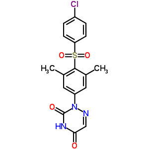 2-(4-((P-chlorophenyl)sulfonyl)-3,5-dimethylphenyl)-as-triazine-3,5(2h ,4h)-dione Structure,38560-80-4Structure